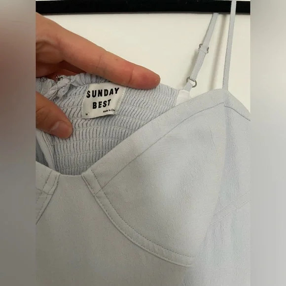 Aritzia Sunday Best Viola Midi Dress in Light Blue - Picture 4 of 14